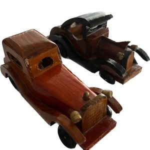 Vintage wooden cars